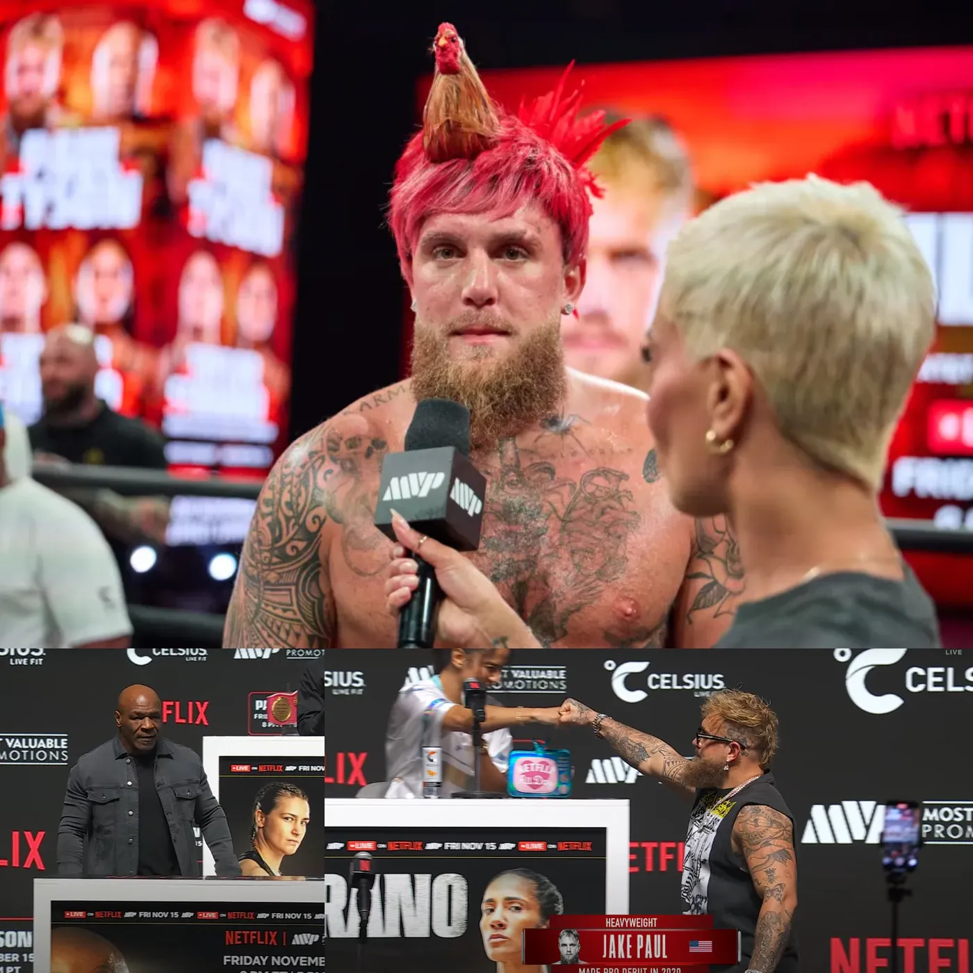 Jake Paul Attends Press Conference: Is He Talking or Just Clucking Like a Chicken?