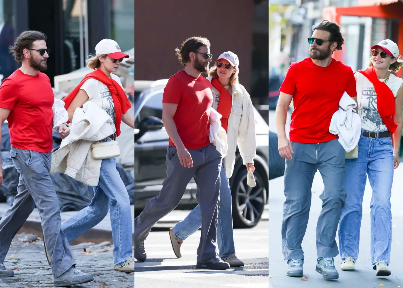 Bradley Cooper and Gigi Hadid Step Out in Coordinated Outfits for a New York Stroll