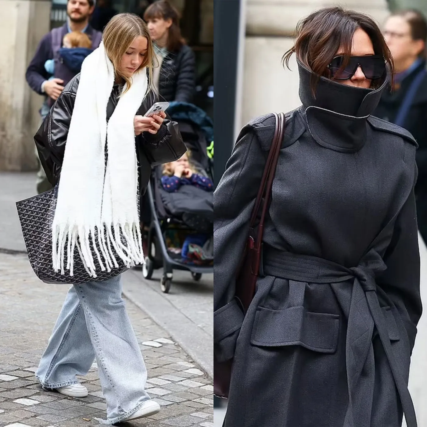 Harper Beckham Fixated on Her Phone While Out in Paris