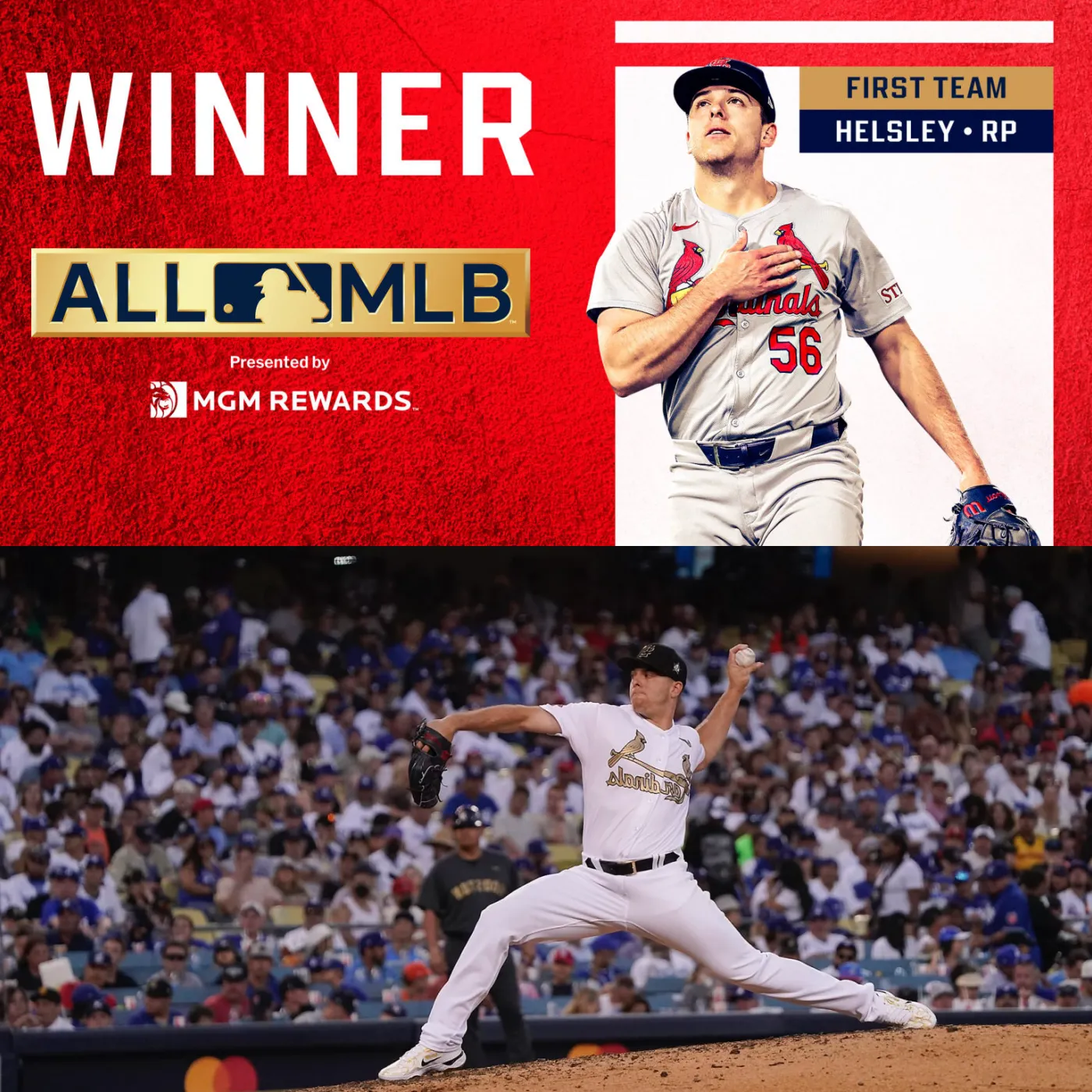 Helsley Wins NL Reliever of the Year, Named to All-MLB First Team