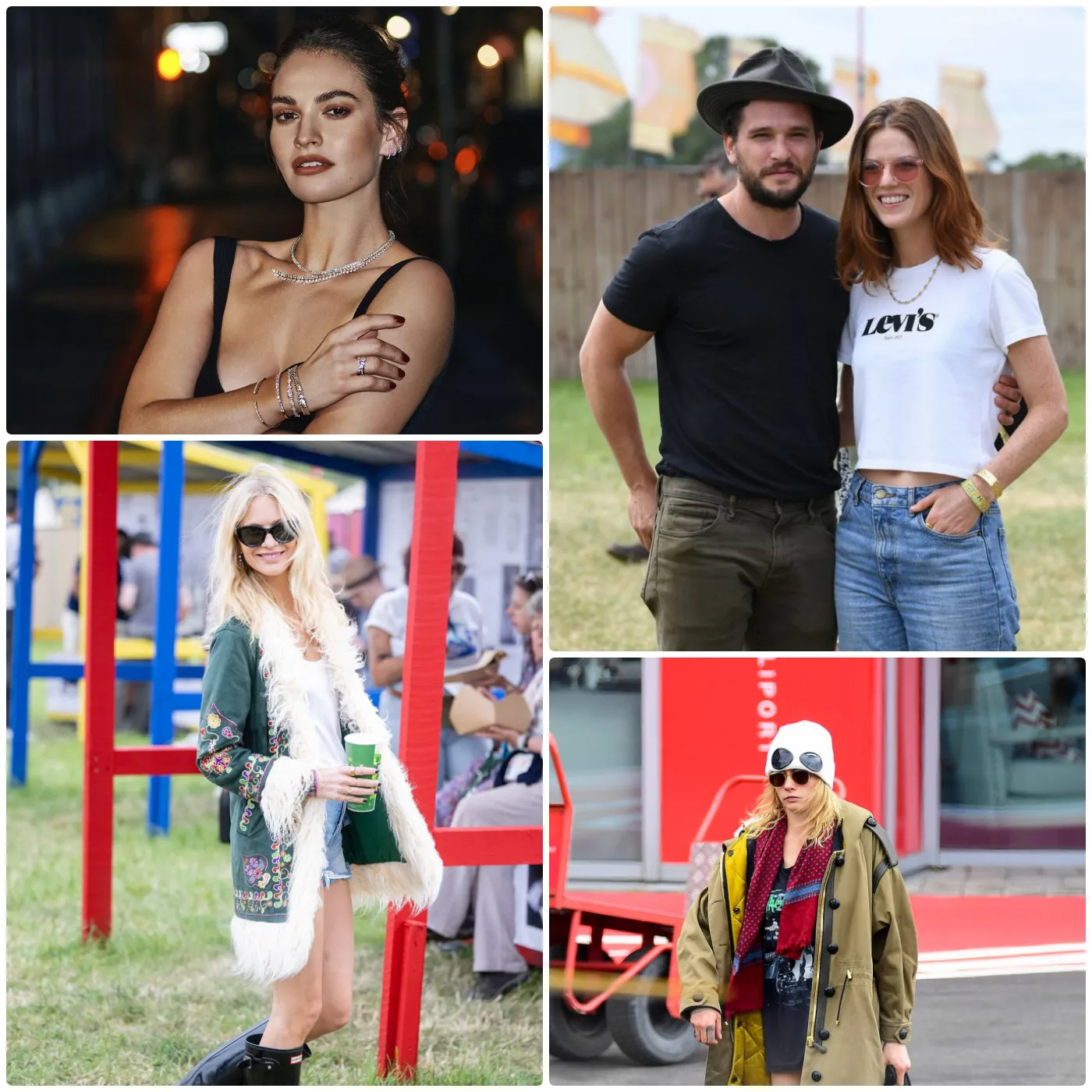 Lily James Dazzles in Casual Chic at Glastonbury Music Festival 3 Lily James Dazzles in Casual Chic at Glastonbury Music Festival