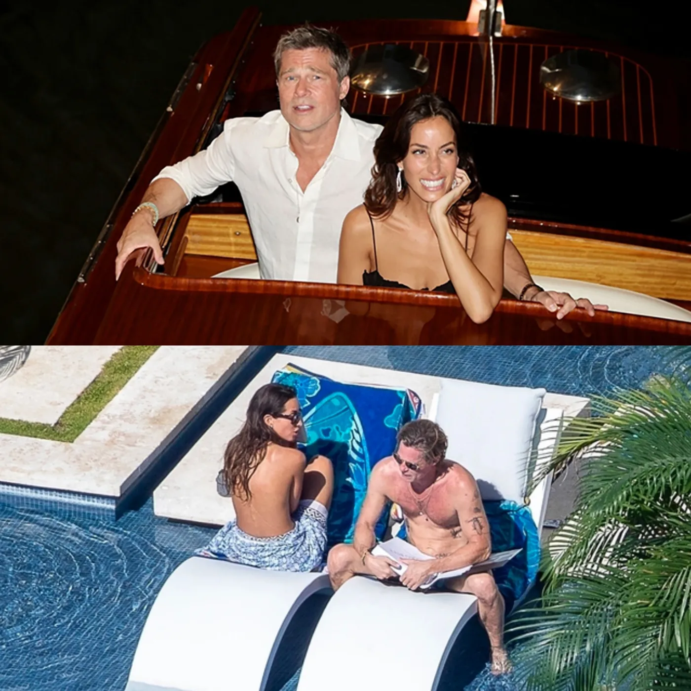 Brad Pitt and Girlfriend Attend Leonardo DiCaprio's 50th Birthday Party