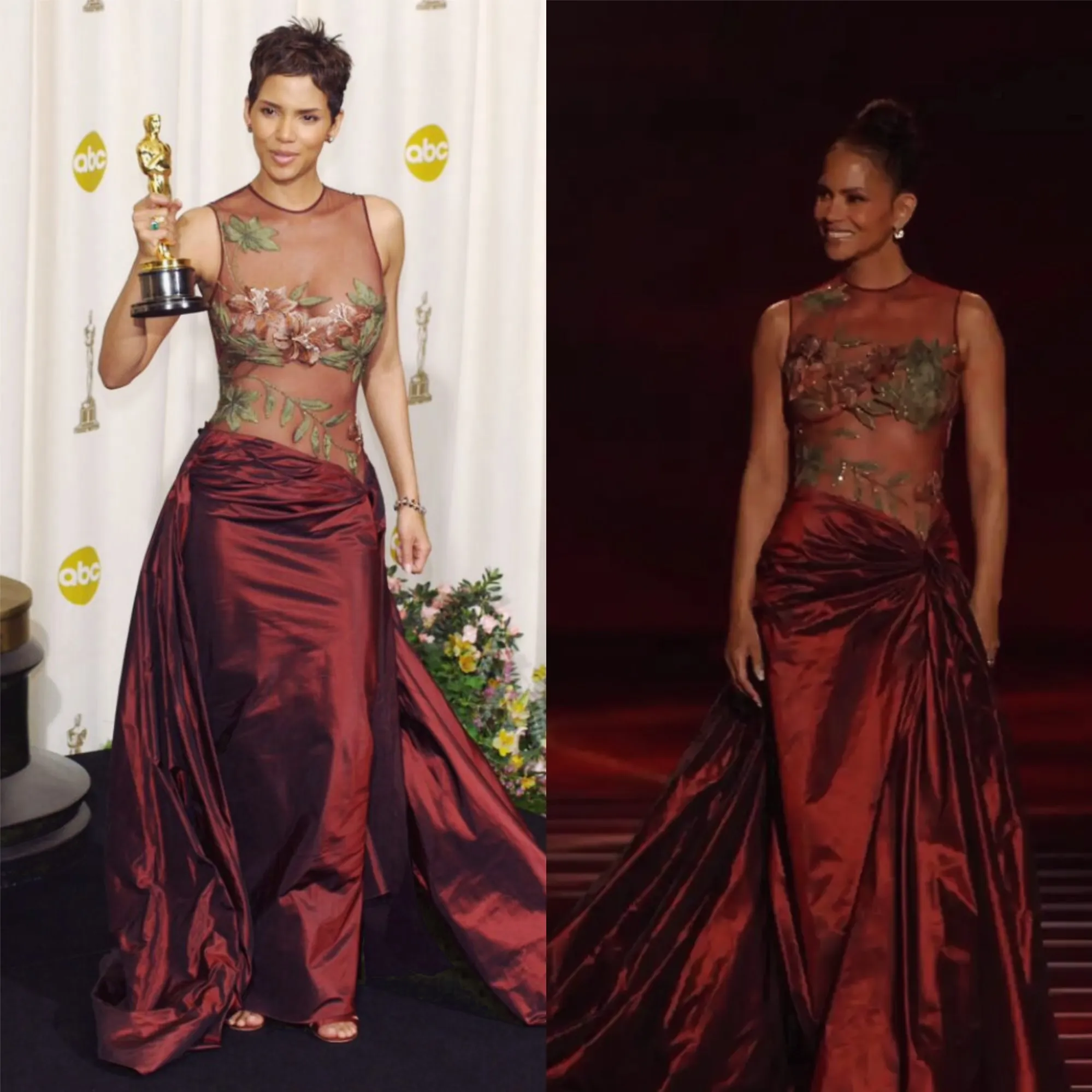 Halle Berry returns in the iconic Elie Saab gown from the 2002 Oscars 2 Halle Berry returns in the iconic Elie Saab gown from the 2002 Oscars