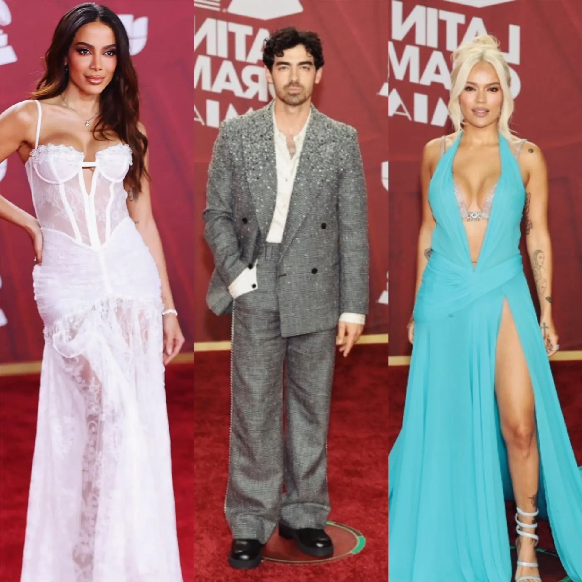 Anitta, Joe Jonas, and Karol G Shine at the 2024 Latin Grammy Awards