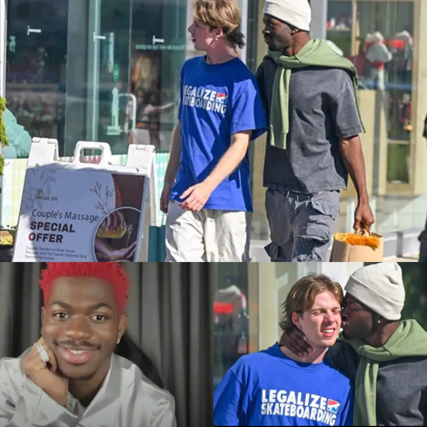 Lil Nas X shares a passionate kiss with Cody Jon in L.A.