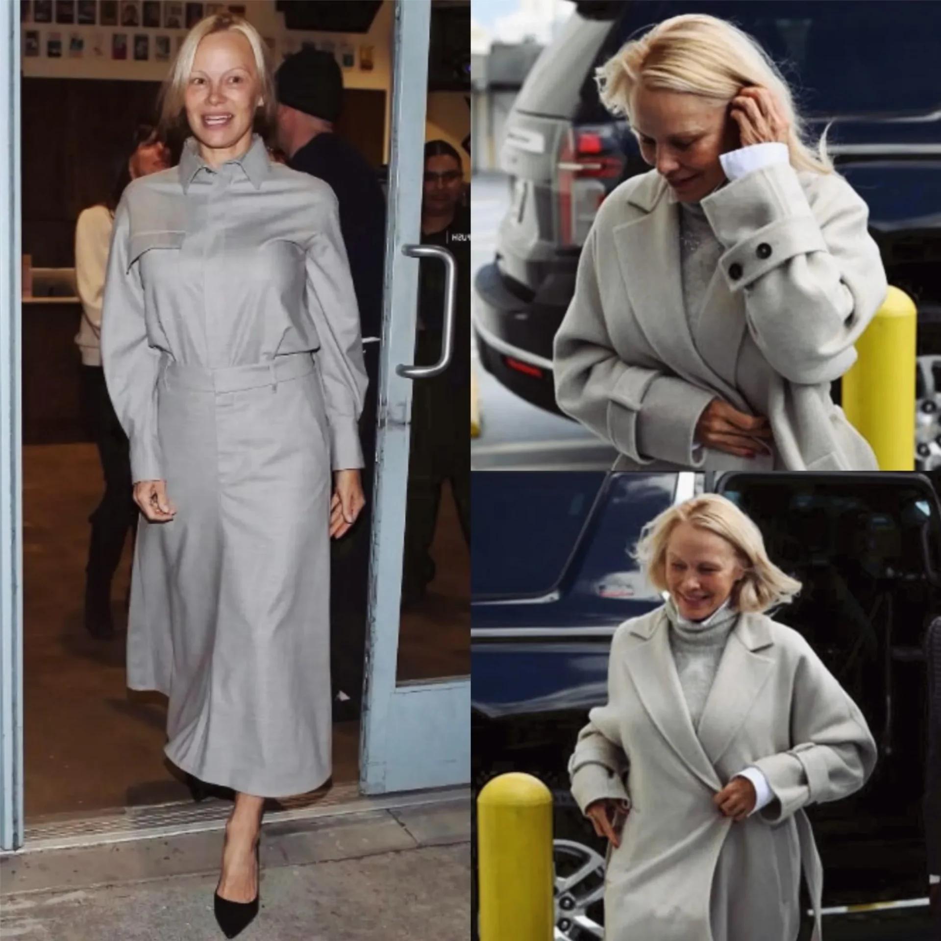 Pamela Anderson: Natural Style and Striking Monochrome Fashion