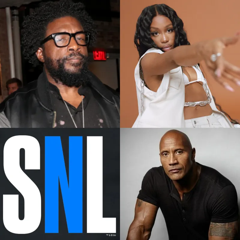 Arm Wrestles Dwayne 'The Rock' Johnson Backstage at SNL, From SZA