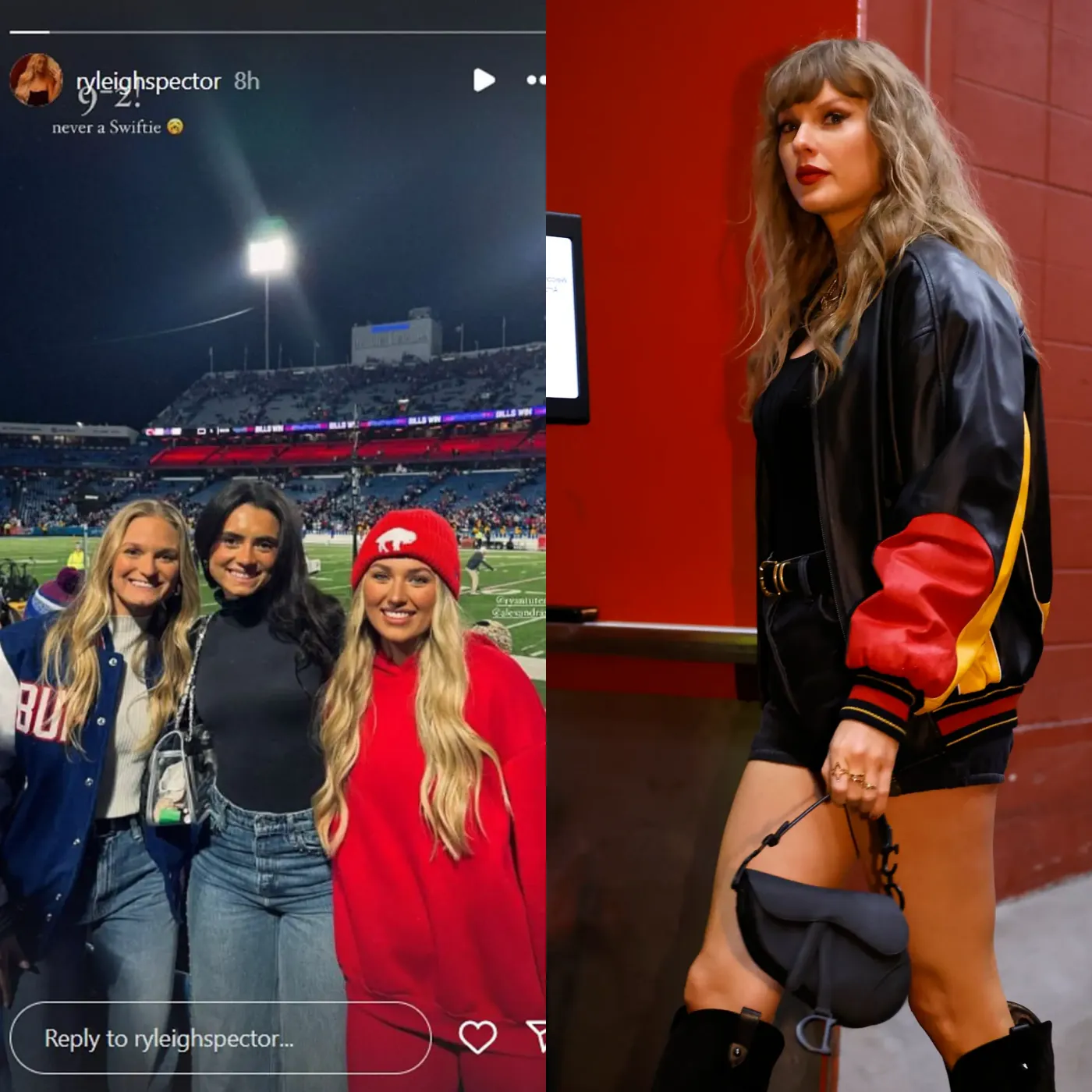 Buffalo Bills Star Baylon Spector's Wife, Ryleigh Spector, Takes a Subtle Jab at Taylor Swift After Chiefs Loss
