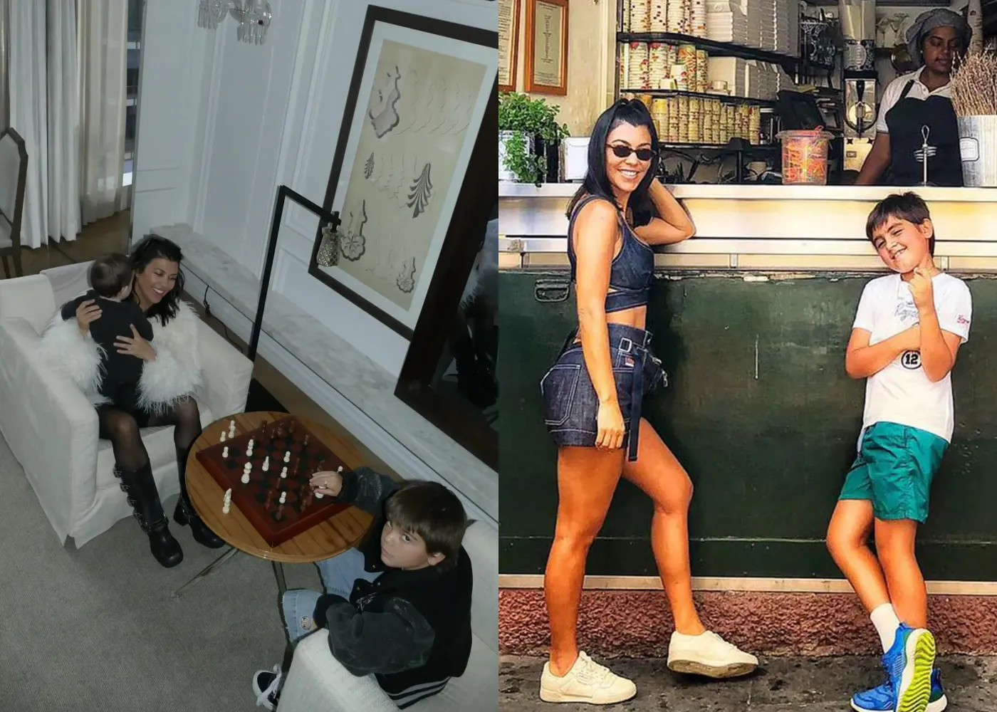 Mason Disick, 14, Towers Over Mom Kourtney Kardashian During Shopping Outing