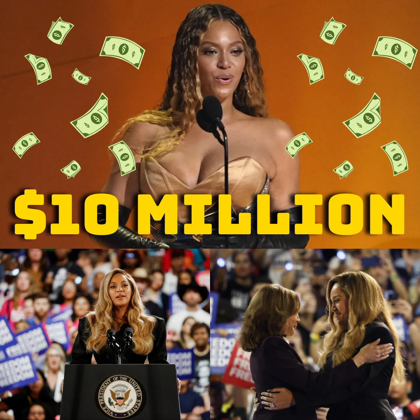 [Shocking] Beyoncé Criticized After Receiving $10 Million for Political Campaign!