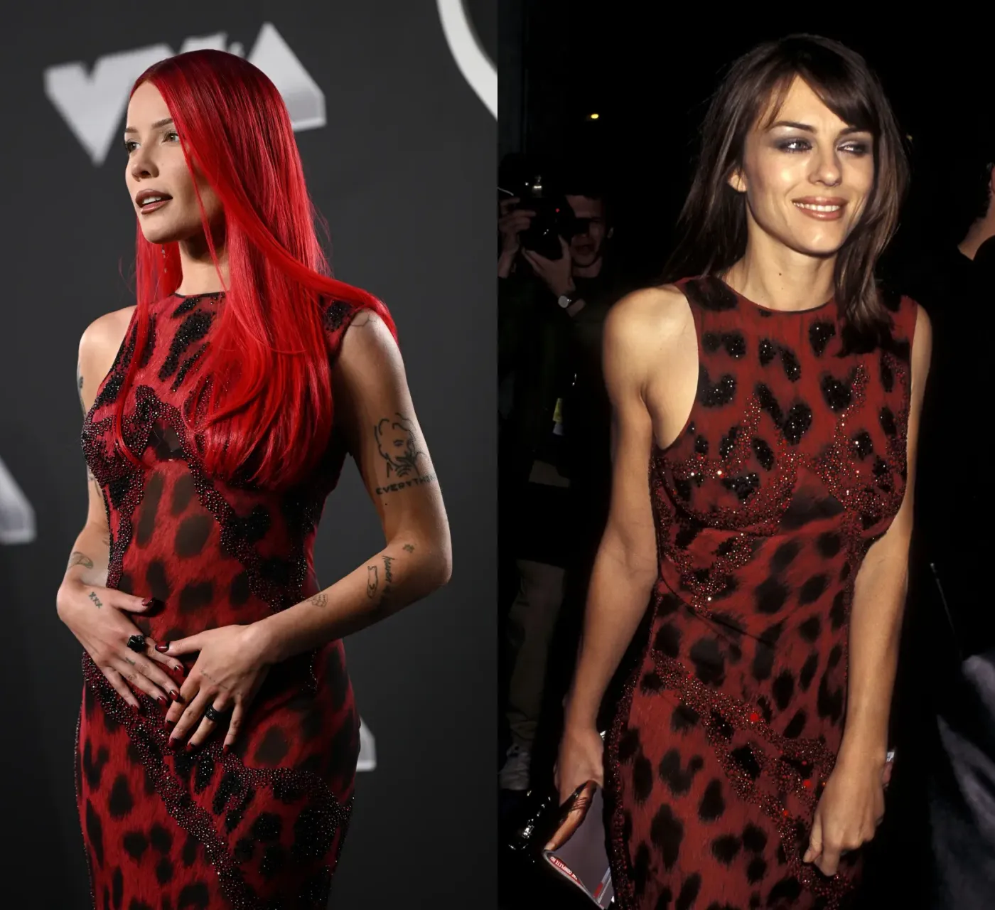 Fashion Fans in Uproar - Halsey Faces Backlash for "Copying" Elizabeth Hurley's Iconic Dress! 3 Fashion Fans in Uproar - Halsey Faces Backlash for "Copying" Elizabeth Hurley's Iconic Dress!