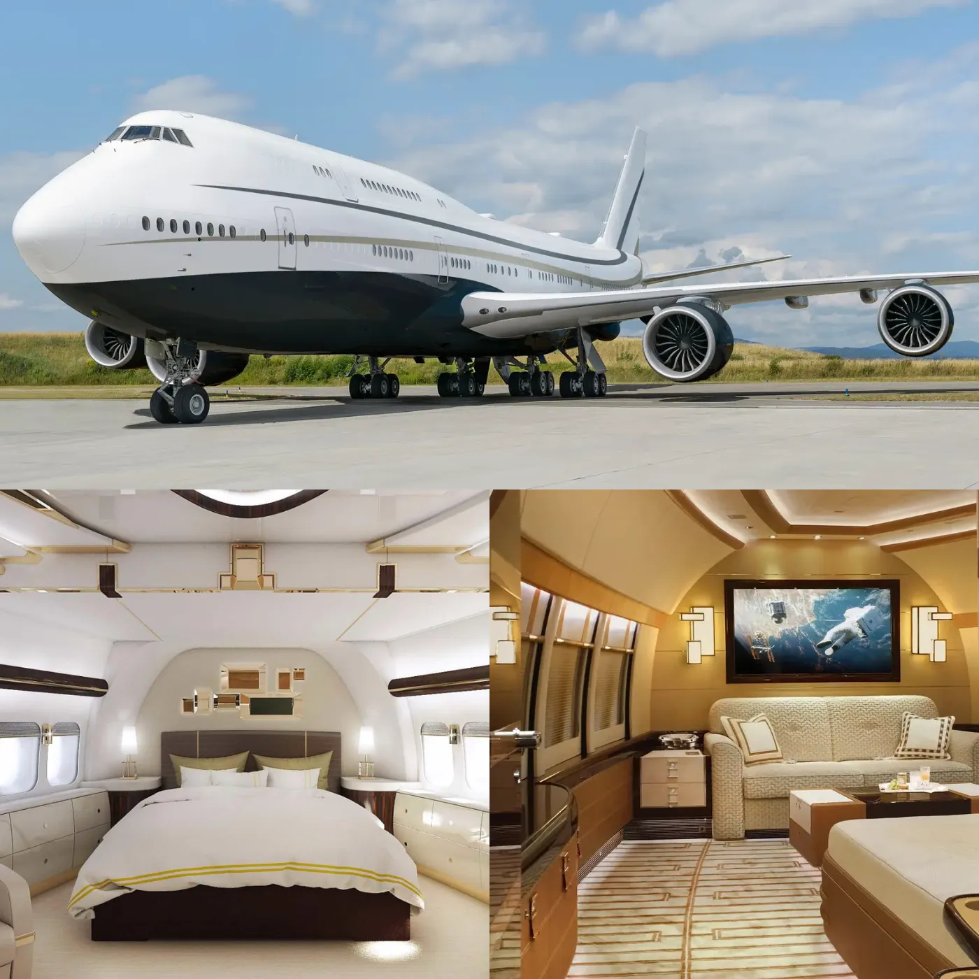 Boeing 747 Private Jet, A Luxurious Private Jet, Offering Top-Tier Comfort and Class