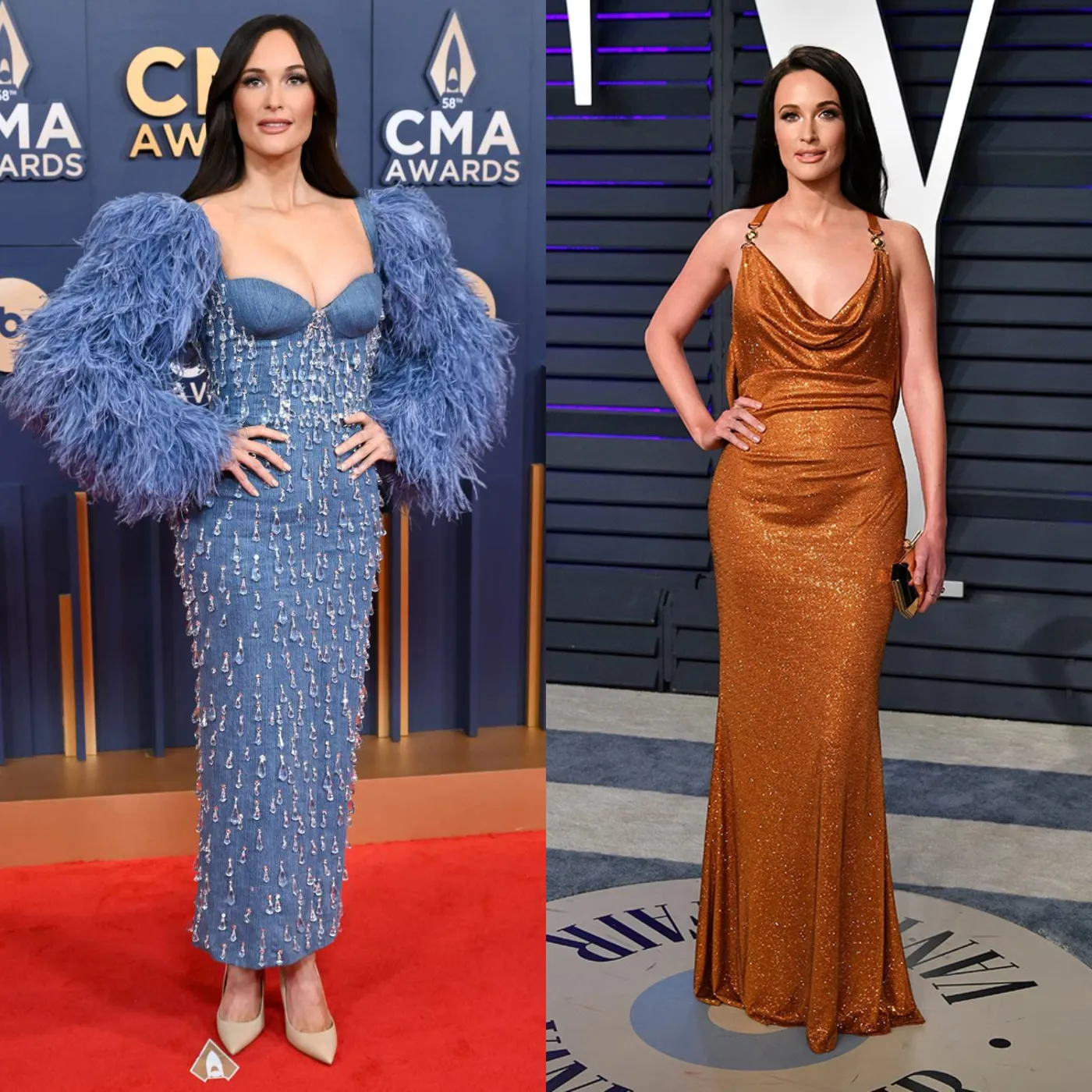 Kacey Musgraves Serves Country Glam in Denim Dress with Beaded Fringe and Feathers at 2024 CMA Awards 2 Kacey Musgraves Serves Country Glam in Denim Dress with Beaded Fringe and Feathers at 2024 CMA Awards