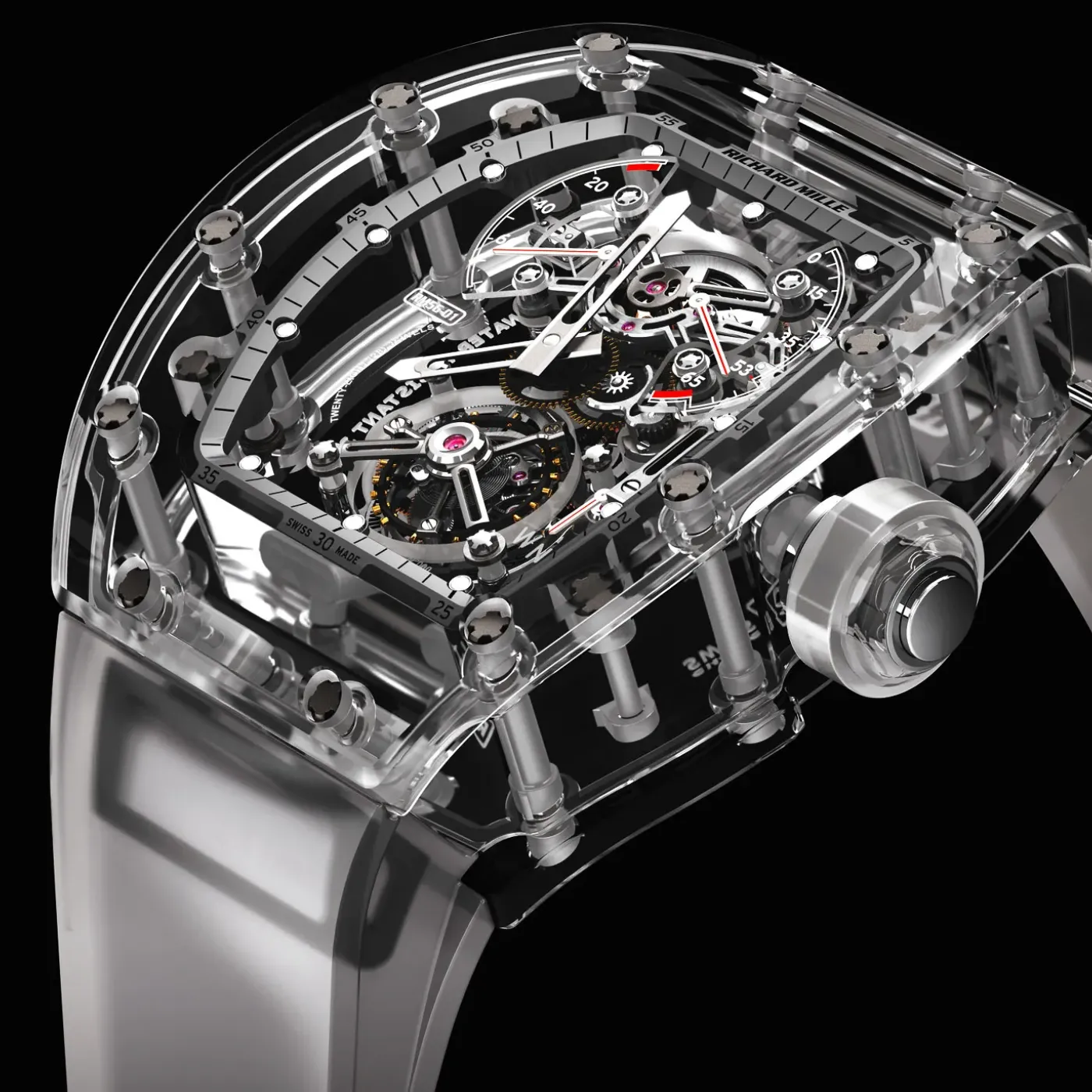 Richard Mille RM 56-02 Sapphire, A One-of-a-Kind Sapphire Watch, Perfected in Every Detail 3 Richard Mille RM 56-02 Sapphire, A One-of-a-Kind Sapphire Watch, Perfected in Every Detail