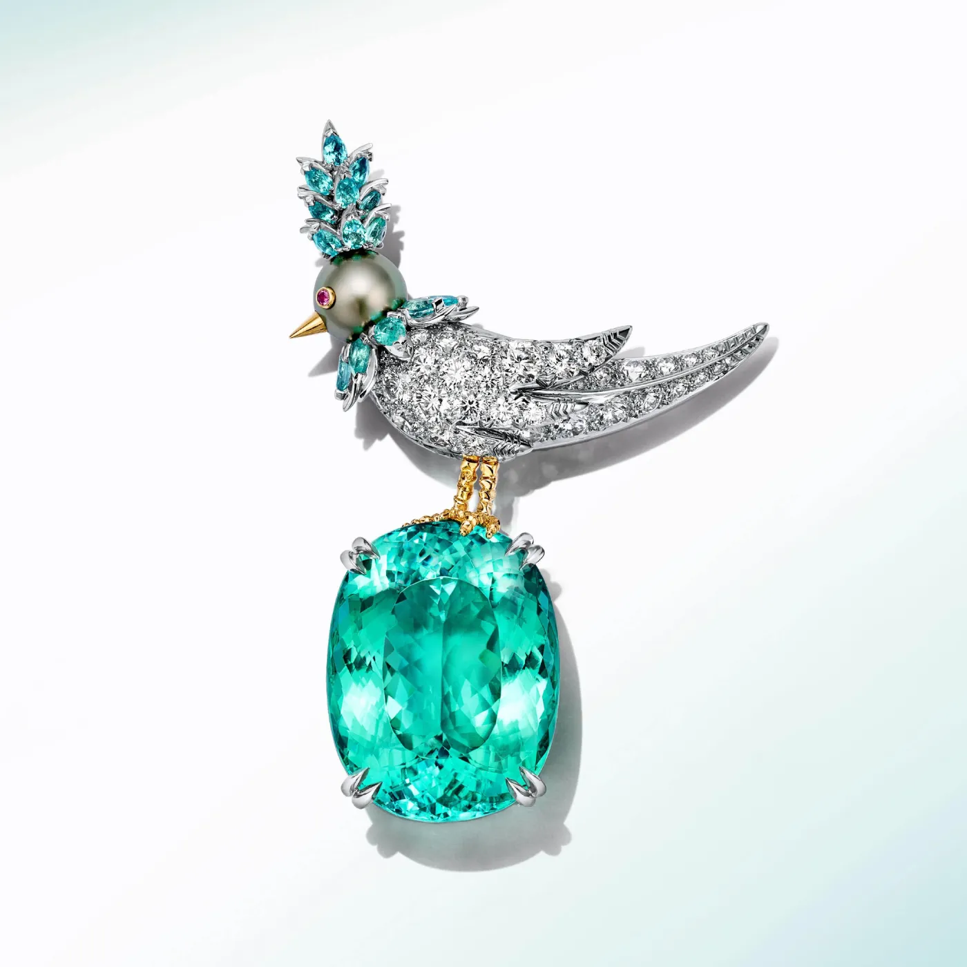 Jean Schlumberger Tiffany Bird on a Rock Brooch, A Fine Art Jewelry Piece, Celebrating Grace and Elegance