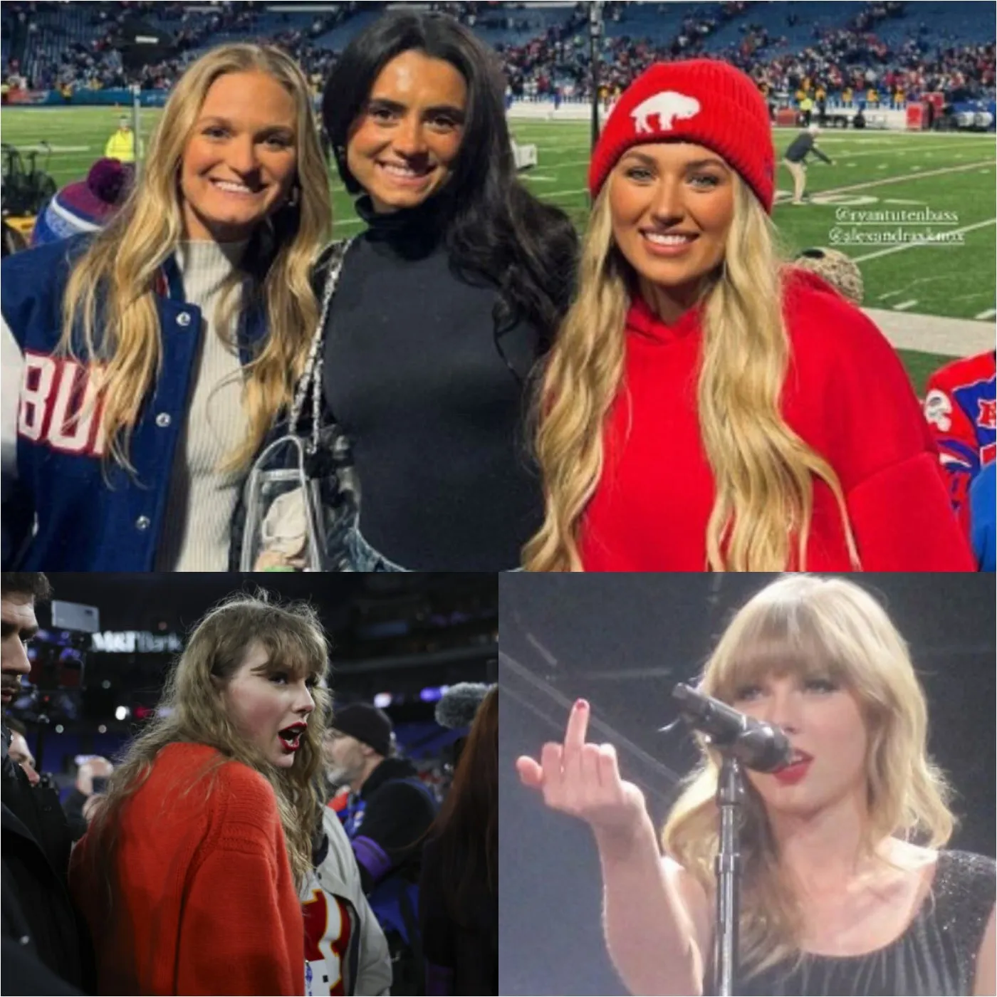 Taylor Swift's post following the Bills star's wife's victory over the Chiefs has drawn criticism.