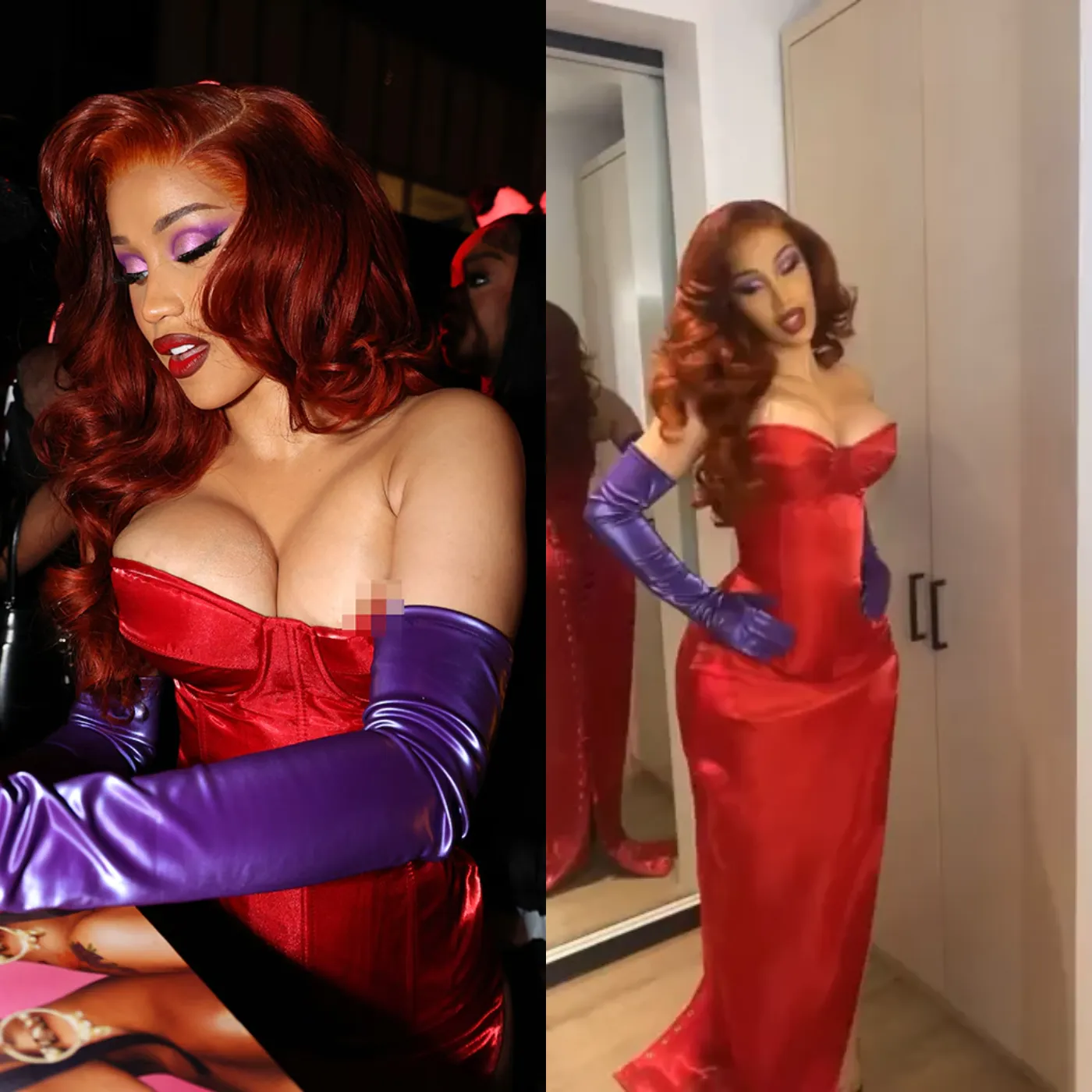 Cardi B Transforms into Jessica Rabbit for Halloween 2024 2 Cardi B Transforms into Jessica Rabbit for Halloween 2024