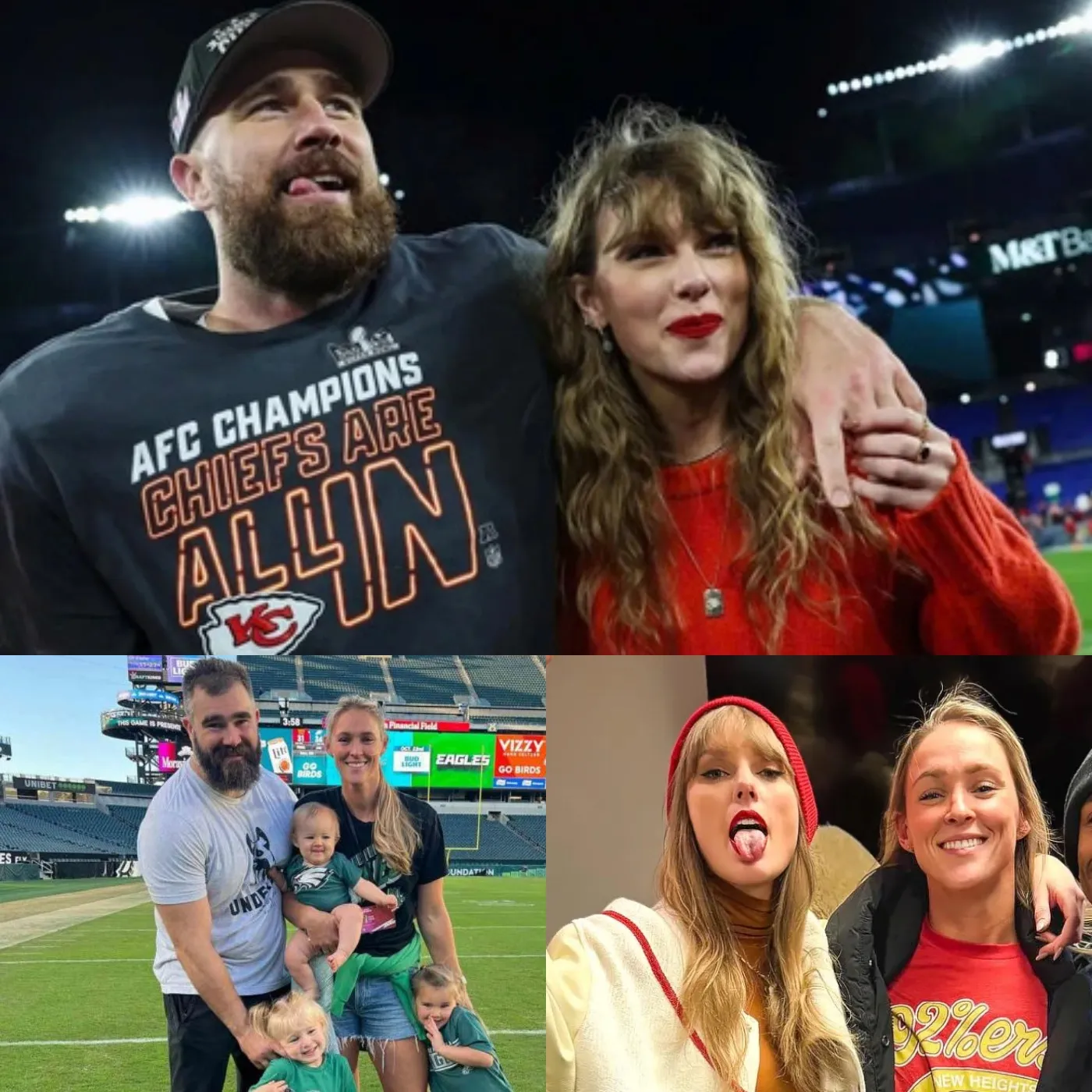 Taylor Swift reacts to the announcement that Kylie Kelce is pregnant with her fourth child
