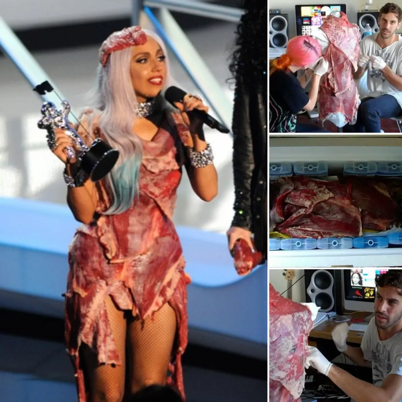 The Unsolved Mystery of Lady Gaga's Red Denim Dress, 10 Years Later