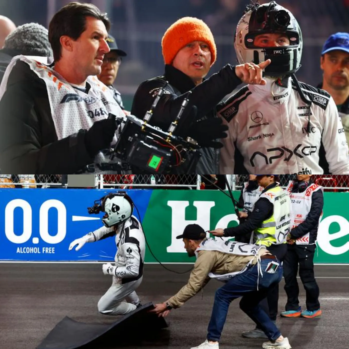 Shock: Brad Pitt "fainted" in the middle of the F1 filming set, deemed "overdoing it."