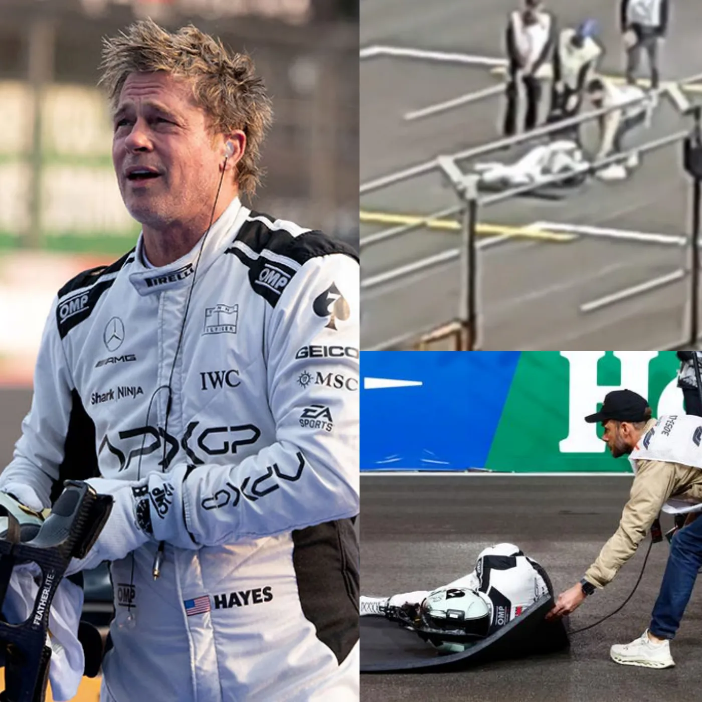 Shock: Brad Pitt "fainted" in the middle of the F1 filming set, deemed "overdoing it."