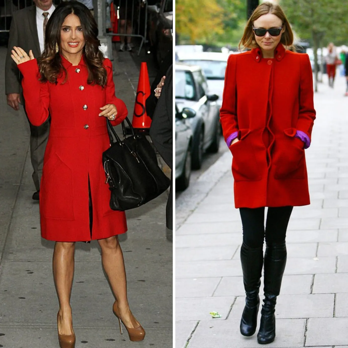 The Trend is Back: Mix Red Coats to Shine Like Hollywood Stars