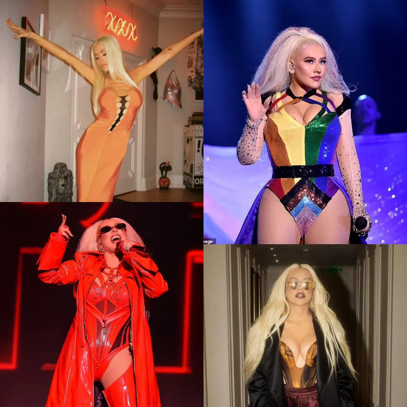 Christina Aguilera Shines in Yellow Leggings at H&M Opening Ceremony