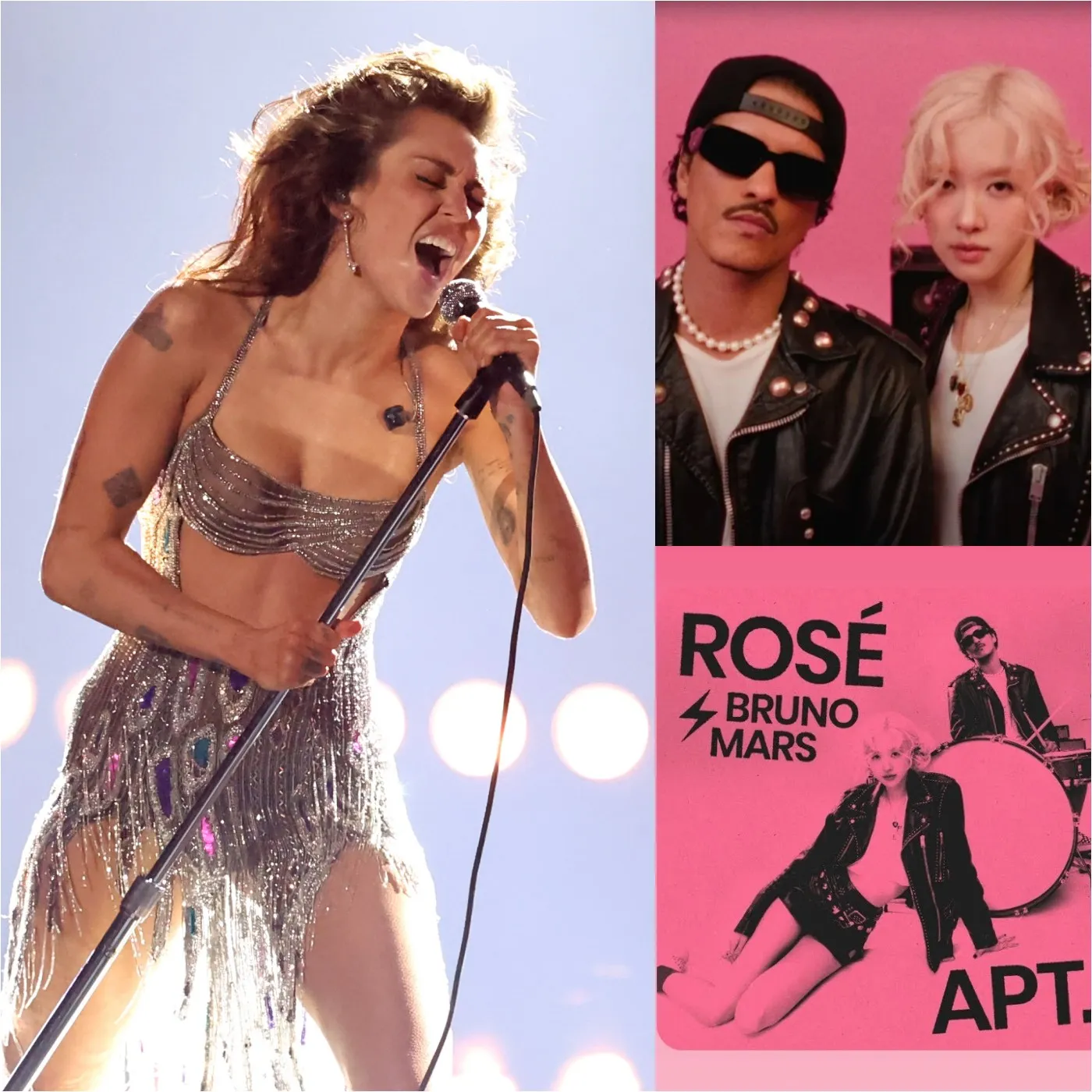 Miley Cyrus Accuses Bruno Mars of Plagiarism Over Grammy-Winning Hit 'APT.'