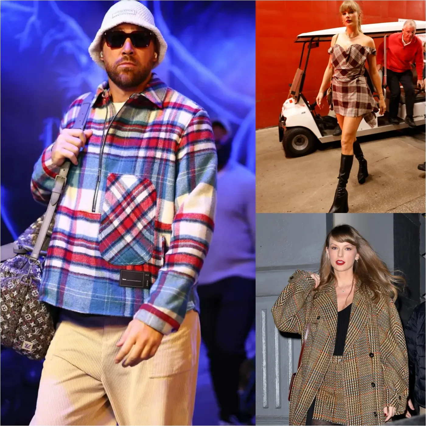 Travis Kelce’s Game Day Look Matches Taylor Swift’s Plaid Obsession: “Travis Isn’t Polished”