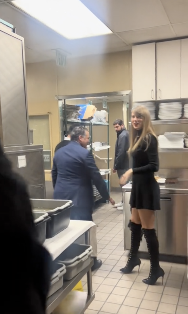 Guess what! What makes Taylor Swift and her sunny best friend escape from Spago?