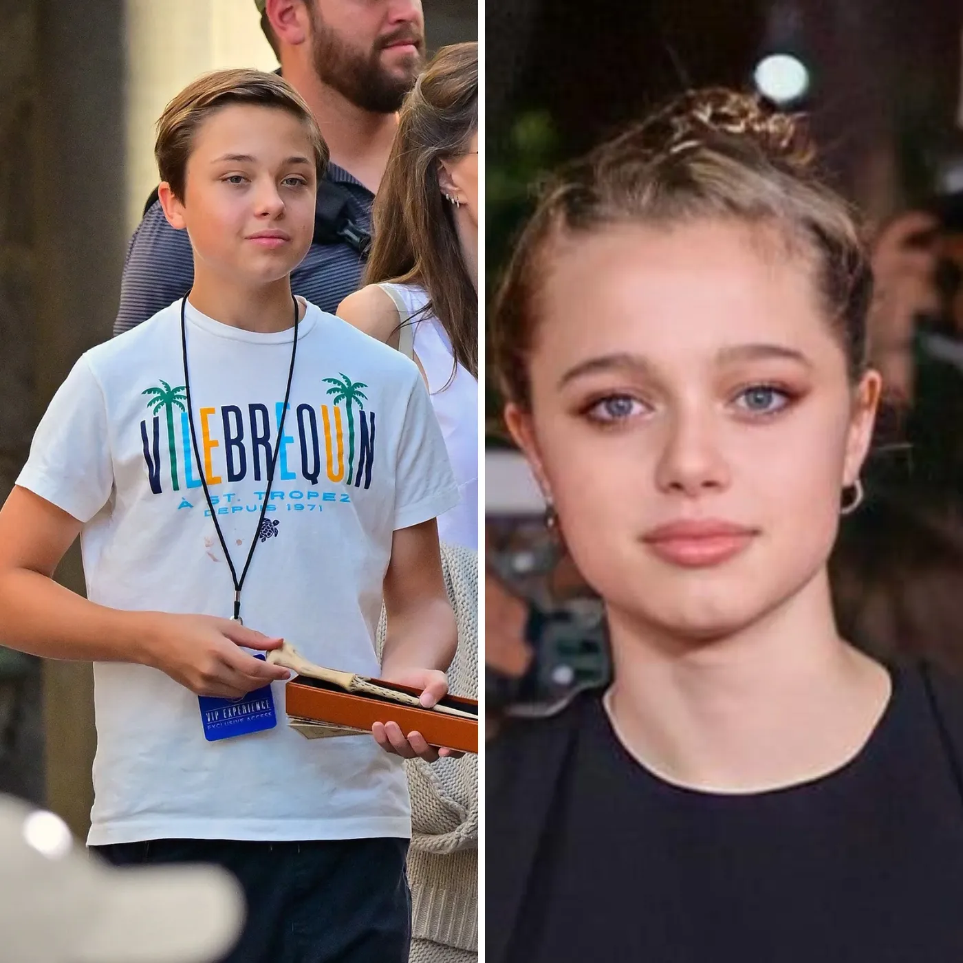 Knox and Vivienne Jolie-Pitt appear in front of the camera, a sign of entering showbiz 2 Knox Jolie-Pitt: Outstanding Little Gentleman Style