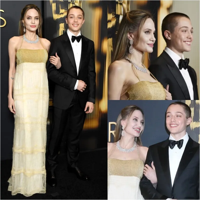 Angelina Jolie Makes a Rare Public Appearance with Youngest Son Knox