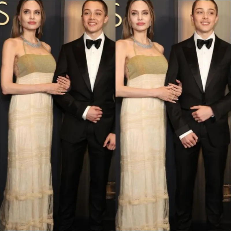 Angelina Jolie Makes a Rare Public Appearance with Youngest Son Knox