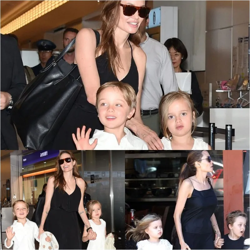 Angelina Jolie's Twins, Knox and Vivienne, Steal the Spotlight in Rare Public Outing! 4 Angelina Jolie's Twins, Knox and Vivienne, Steal the Spotlight in Rare Public Outing!
