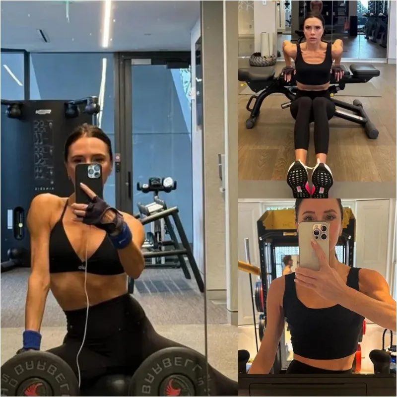 Victoria Beckham Sparks Debate by Wearing Only a Bra While Working Out