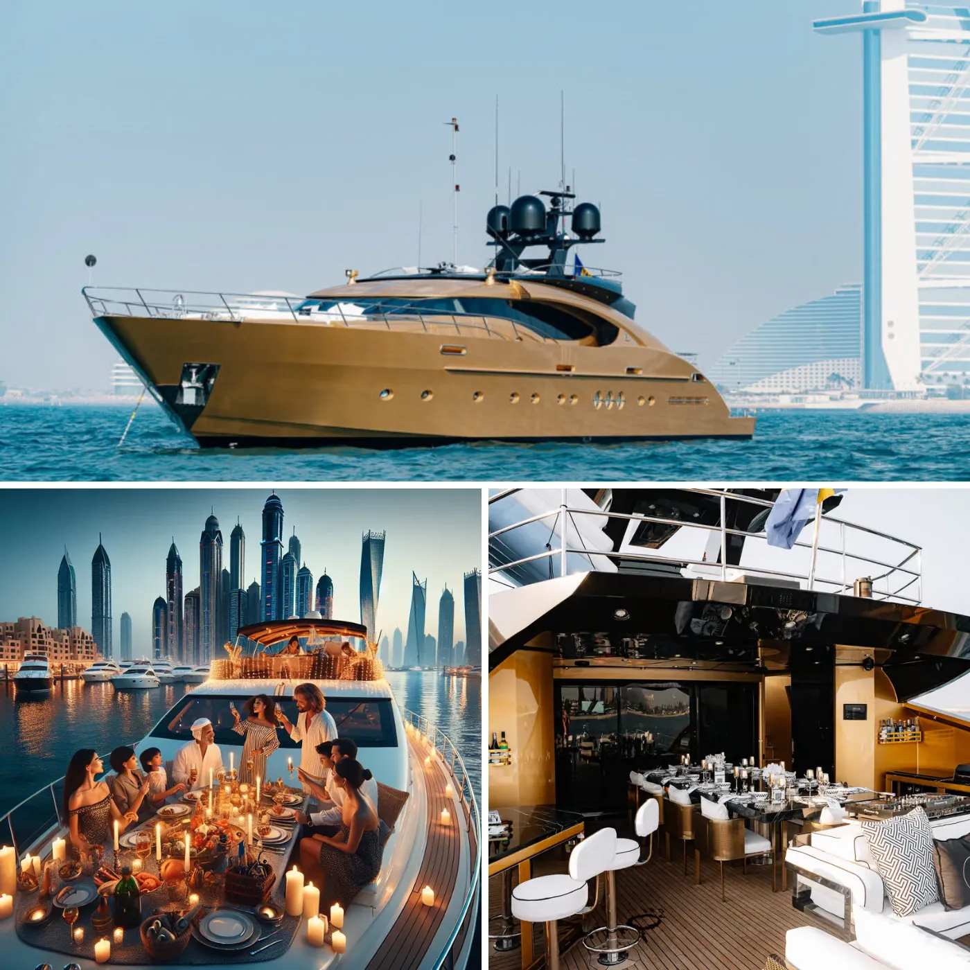 Dubai’s Ultimate Extravagance A 136-Foot Superyacht Coated in 24-Karat Gold Dust