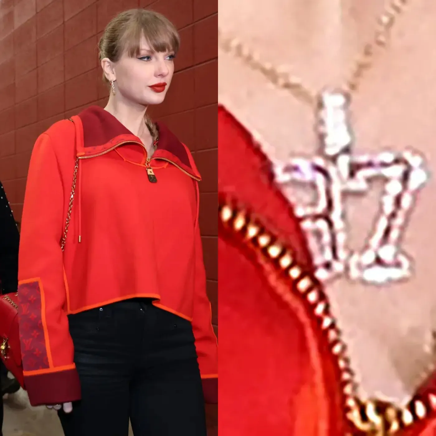 Taylor Swift wears special jewelry to cheer for Travis Kelce 2 Taylor Swift wears special jewelry to cheer for Travis Kelce