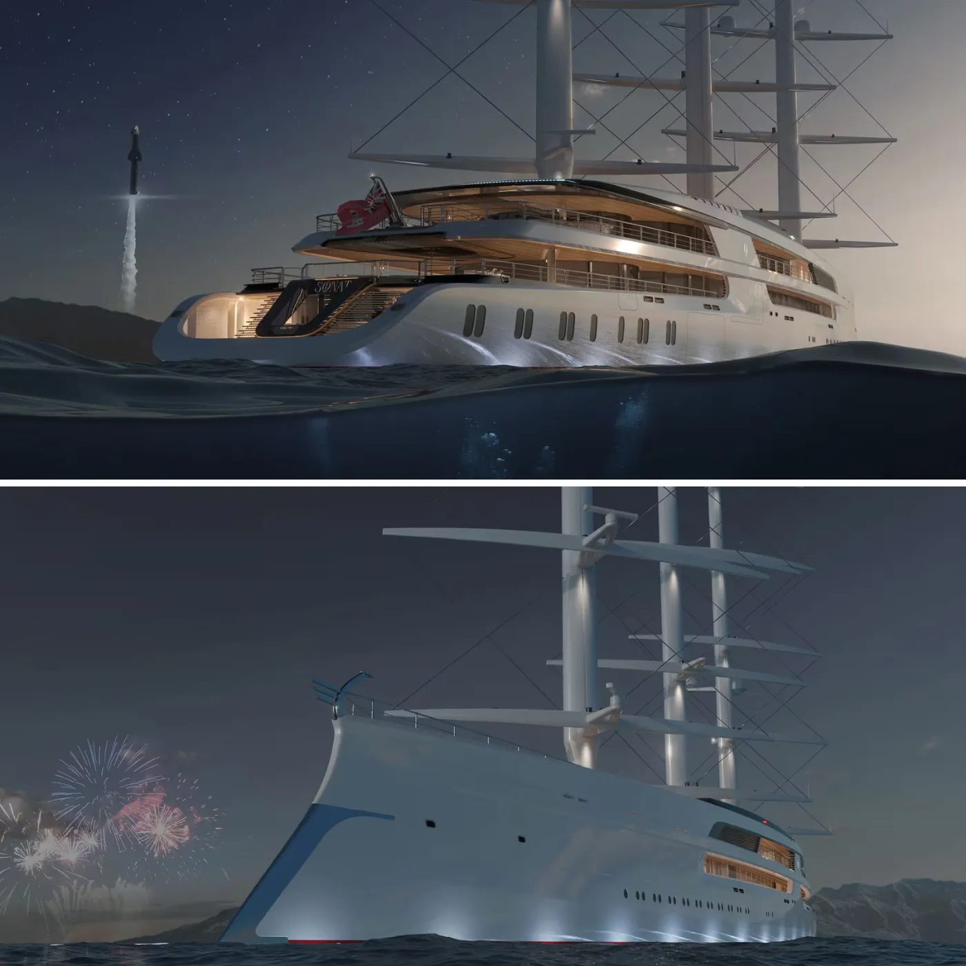 Lucaya: The Ultimate 475-Foot Sailing Yacht Concept for Billionaire Bahamas Getaways