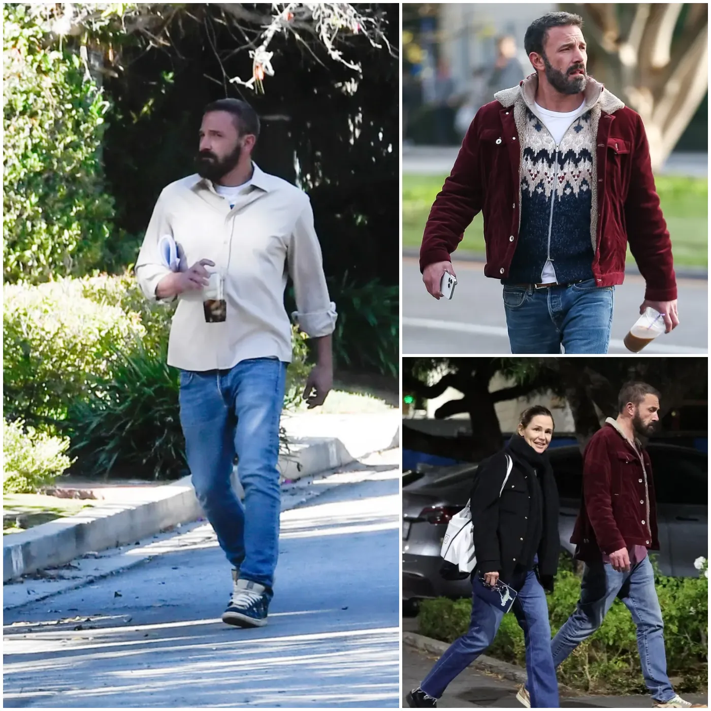 Ben Affleck Walks to Jennifer Garner's House for Thanksgiving Dinner