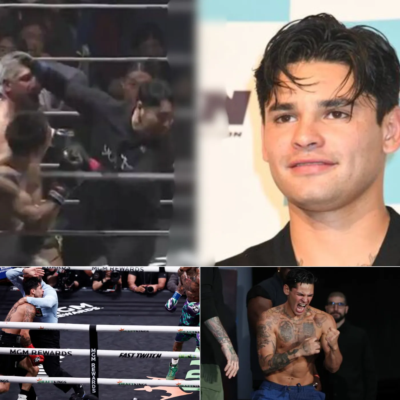 Ryan Garcia didn't care to punch his opponent rather than attacking the referee right in match