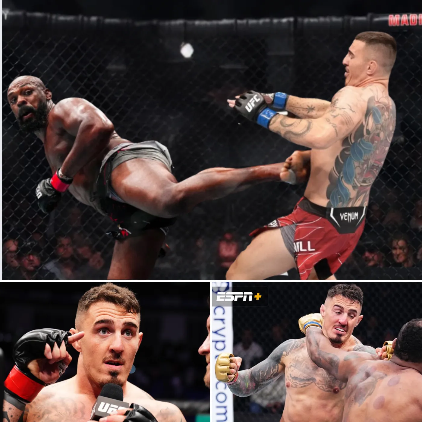 Tom Aspinall: The fans Jones is living in the past. He has only fought once in 5 years. He is old and afraid.