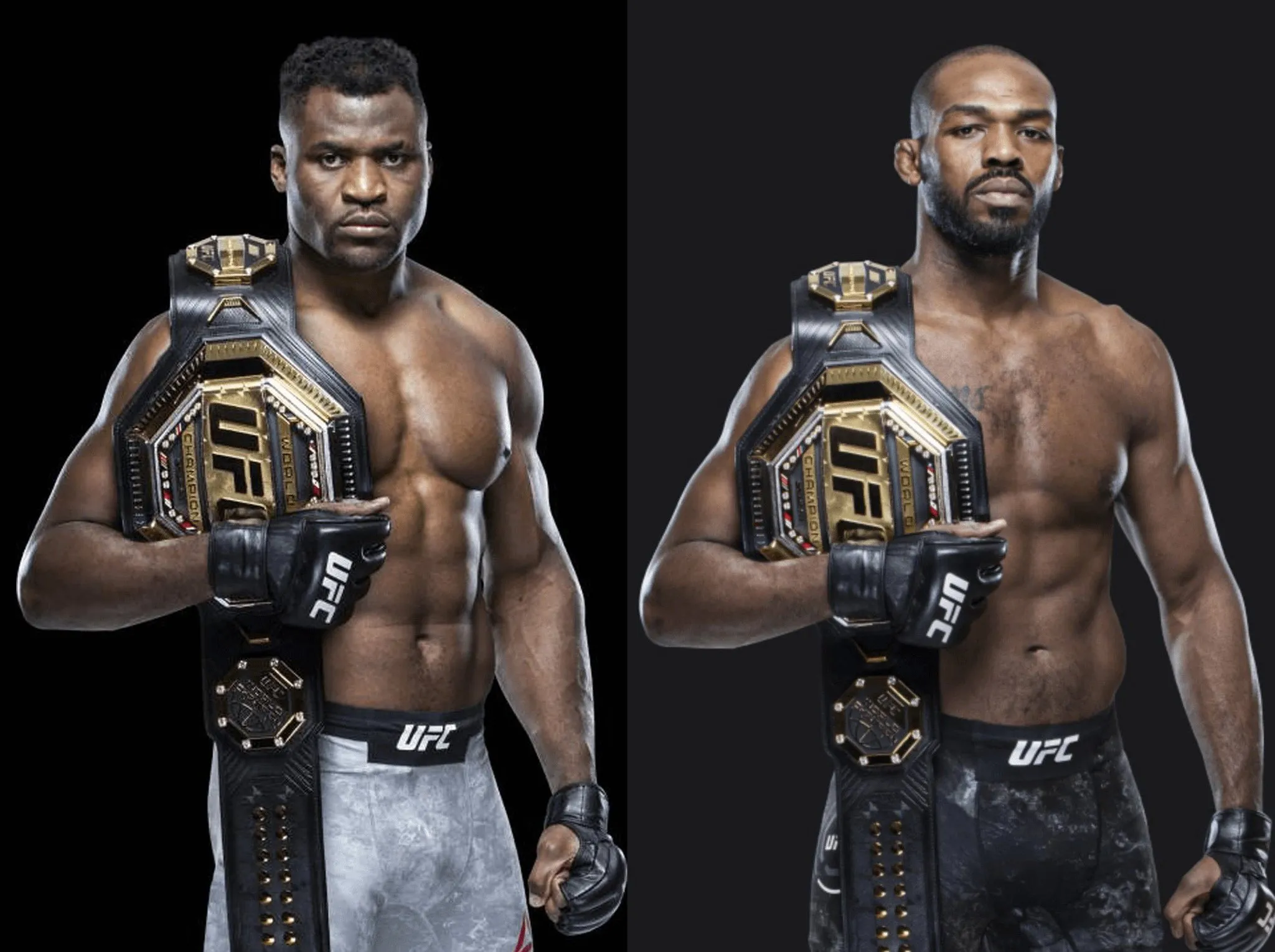 Home of Fight on X: "The UFC really photoshoped Jon Jones arm on Francis  Ngannou when he won the Heavyweight Title lmao https://t.co/BXVzoEcNi1" / X