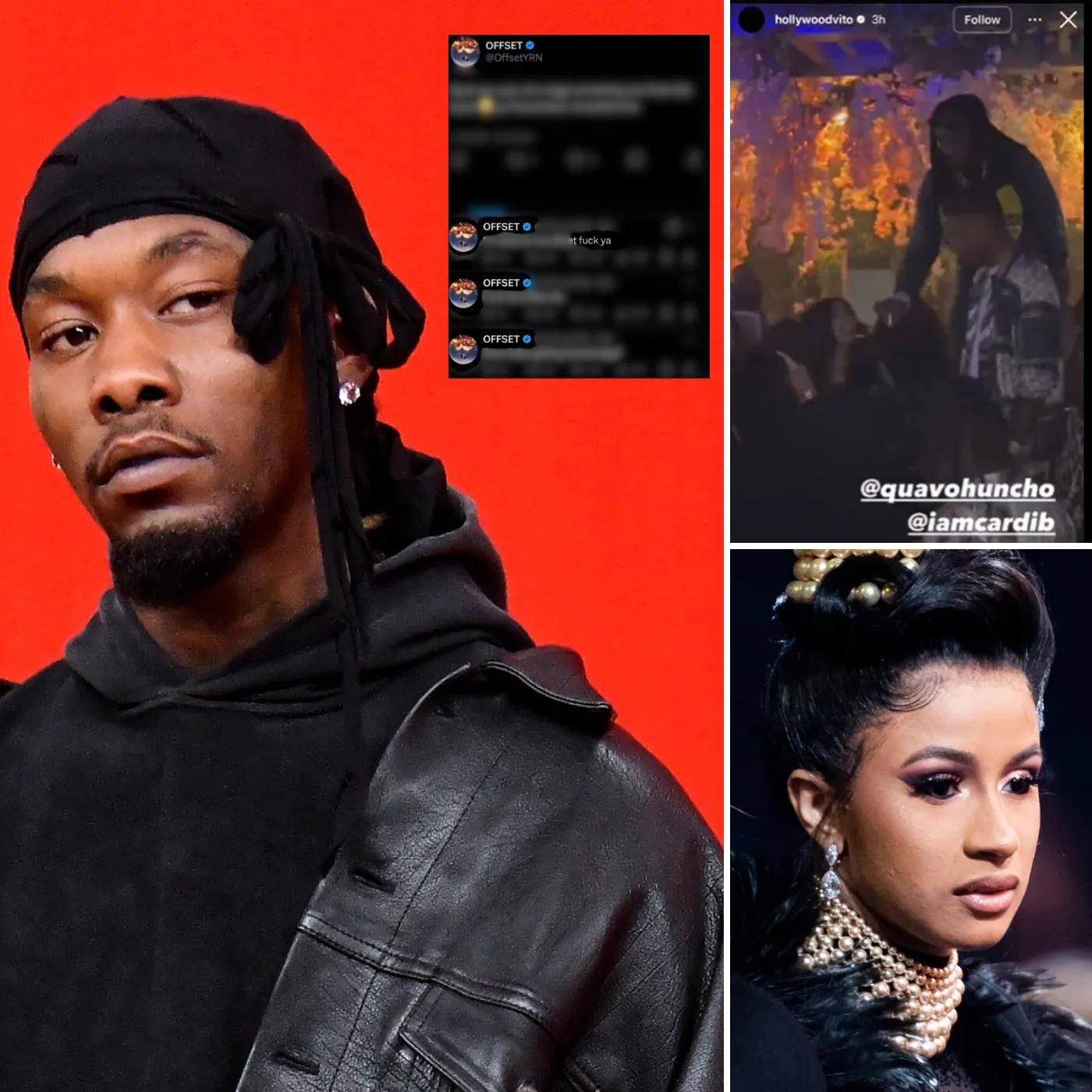 Cardi B was slammed by Offset in fiery posts after she rang in 2025 with Quavo