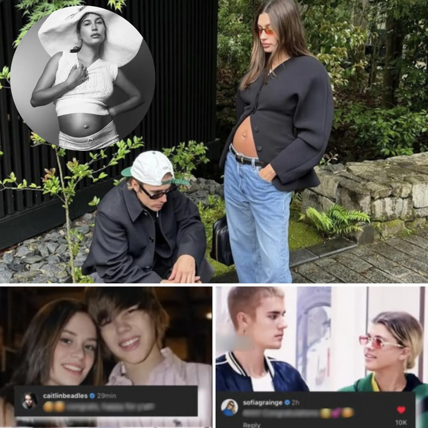 Justin Bieber was taken aback when two of his former girlfriends congratulated him on having two kids.