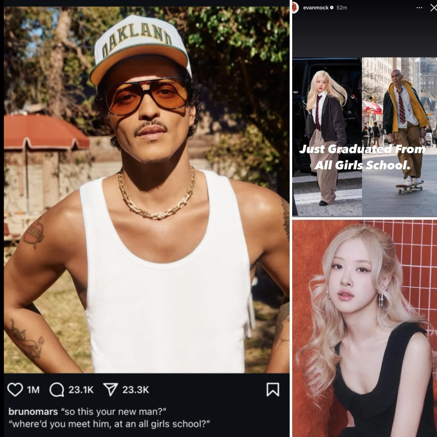 Bruno Mars and Evan Mock Tease Each Other Because of Rosé