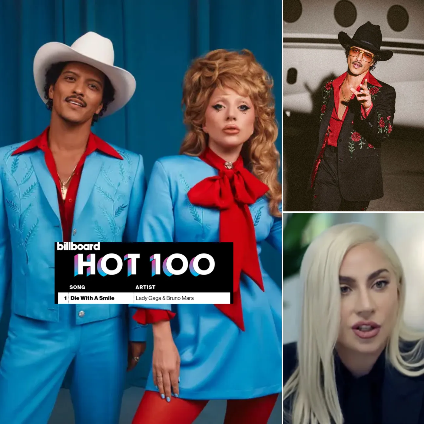 Bruno Mars Takes the Spotlight Amid Lady Gaga’s Shocking Response to No. 1 Billboard Hit