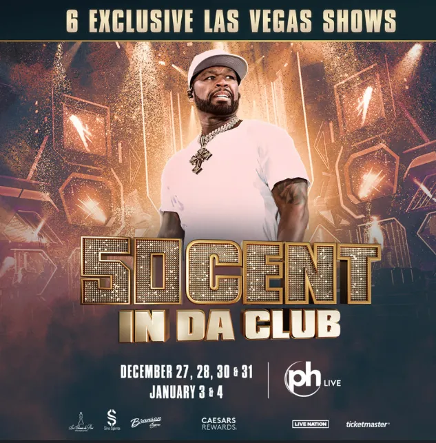 50 Cent Delights In Star-Studded Las Vegas Residency, Responds To Criticism: ‘This Is Crazy’