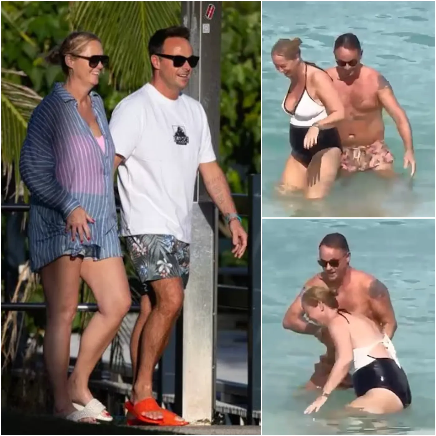 Ant McPartlin and Anne-Marie Share Rare Display of Affection on Barbados Beach