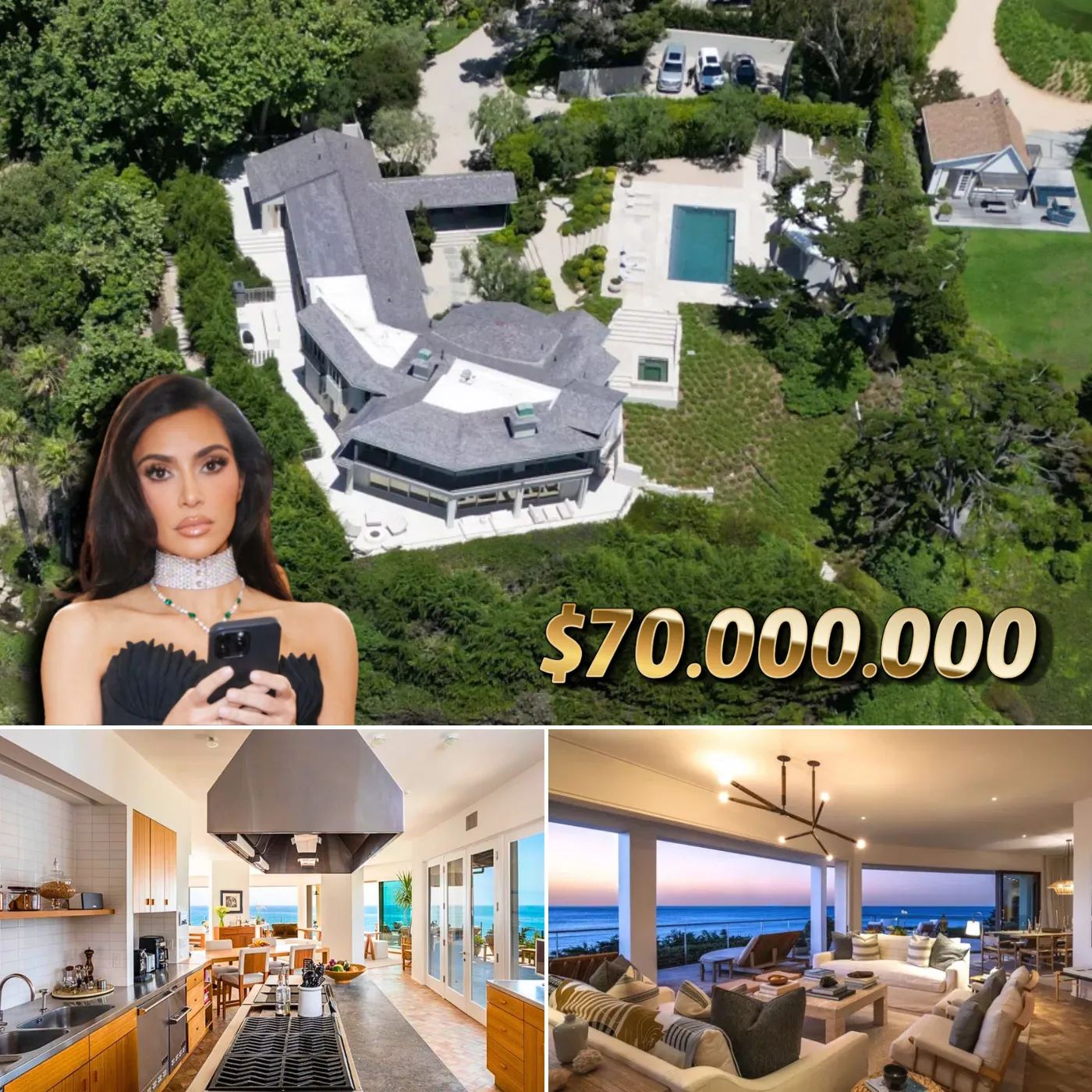 Kim Kardashian’s $70 Million Malibu Mansion Faces the Ultimate Test of Nature