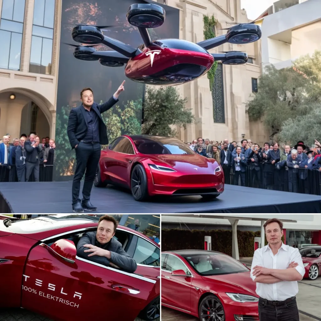 World Stunned as Elon Musk Tests First Flying Tesla Car Prototype!